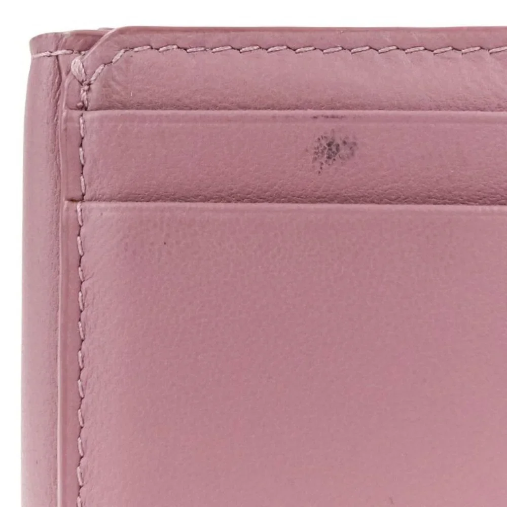 Christian Dior Lady Dior Canaje Lotus Wallet Trifold Wallet Lavender
